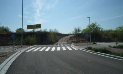 Rotonda cegada en el barrio de Canillejas. 