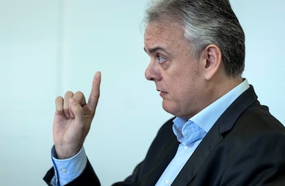 Héctor Illueca, vicepresidente segundo del Consell, durante una entrevista concedida a EL PAÍS. 