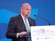 El vicepresidente del Banco Central Europeo, Luis de Guindos, en el Spain Investors Day el pasado enero.