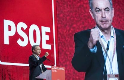 José Luis Rodríguez Zapatero, durante su intervención. 