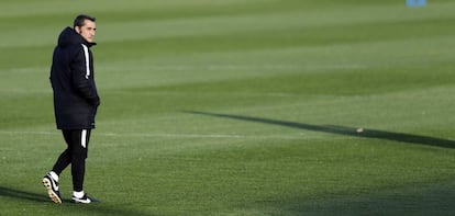 Valverde en un campo de Lezama.