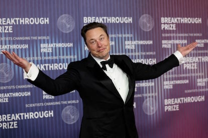 El consejero delegado de Tesla, Elon Musk, el pasado abril en la ceremonia de los premios de ciencia Breakthrough en Los Ángeles, (EE UU).