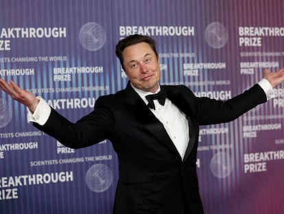 El consejero delegado de Tesla, Elon Musk, este fin de semana en la ceremonio de los premios de ciencia Breakthrough en Los Ángeles, (EE UU).