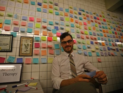 Matthew Chavez at the Sixth Avenue subway station in New York, in November 2016.