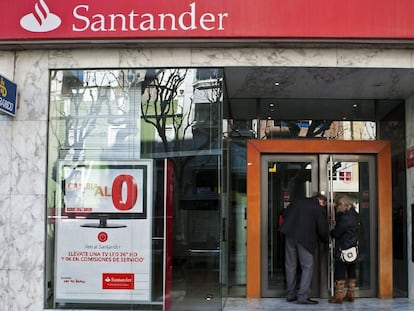 Una oficina del Banco Santander