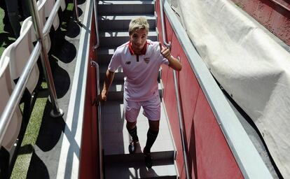 Nasri, en su presentaci&oacute;n como jugador del Sevilla. 