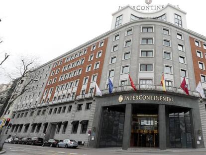Fachada del hotel Intercotinental en Madrid