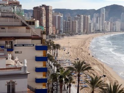 Vista de la playa de Benidorm en una imagen de archivo. 