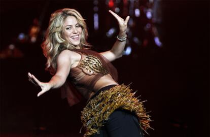 Momento de la actuación de la cantante colombiana Shakira en Rock in Rio.