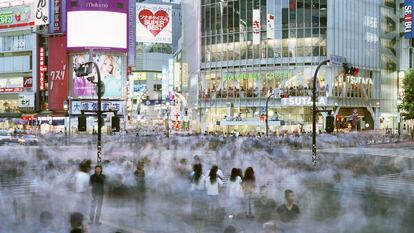 Cruce de Shibuya, Shibuya-ku, Tokio, Japón, 2013.