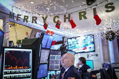 Traders con poco pelo en el New York Stock Exchange (la Bolsa de Nueva York, vamos)