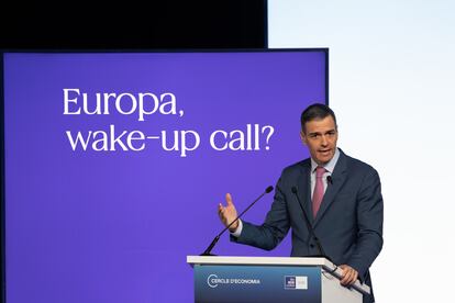 El presidente del Gobierno, Pedro Sánchez, en la 40ª Reunión Anual
del Cercle d’Economia.