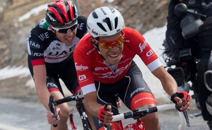  Jarlinson Pantano durante de la etapa de la Volta a Catalunya que ganó en 2018.