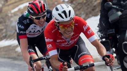  Jarlinson Pantano durante de la etapa de la Volta a Catalunya que ganó en 2018.