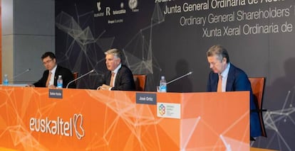 Imagen de la junta de accionistas de Euskaltel.
