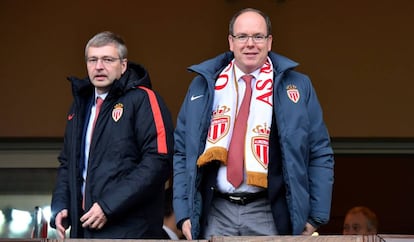 El millonario ruso Dmitri Rybolovlev con el príncipe Alberto de Mónaco
