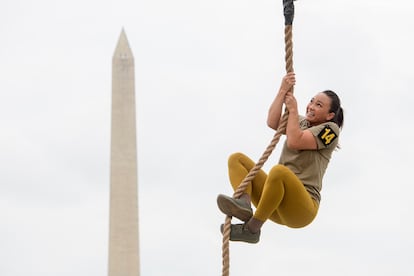 A participant in a competition between military this Saturday in Washington.