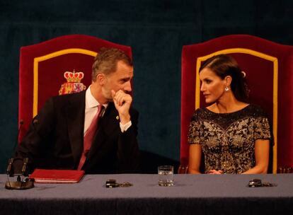 King Felipe VI with Queen Letizia.