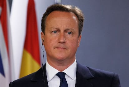 El primer ministro británico, David Cameron, en su visita a España