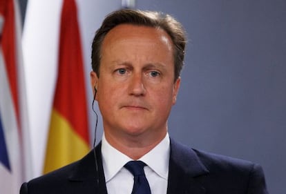 El primer ministro brit&aacute;nico, David Cameron, en su visita a Espa&ntilde;a