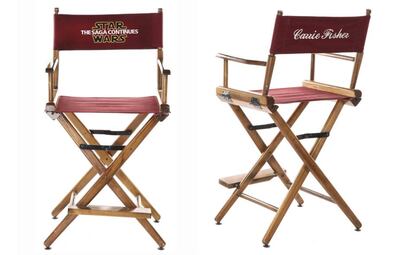Las sillas que Carrie Fisher utilizó durante el rodaje de 'Star Wars: Episodio VI - El retorno del Jedi' que salen a subasta.