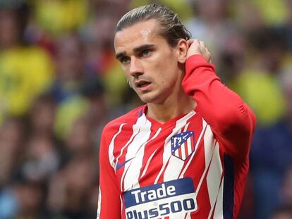 Antoine Griezmann durante el partido frente al Villarreal