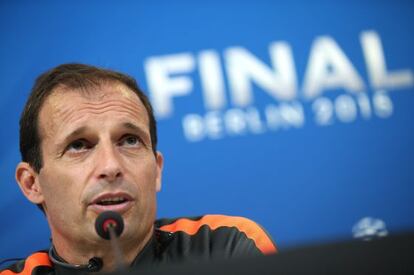 Massimiliano Allegri, en rueda de prensa este lunes en Turín.