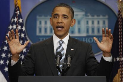Barack Obama, durante una conferencia de prensa en la Casa Blanca.