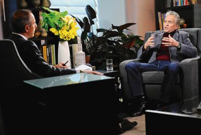 El actor Michael Douglas, durante una entrevista.