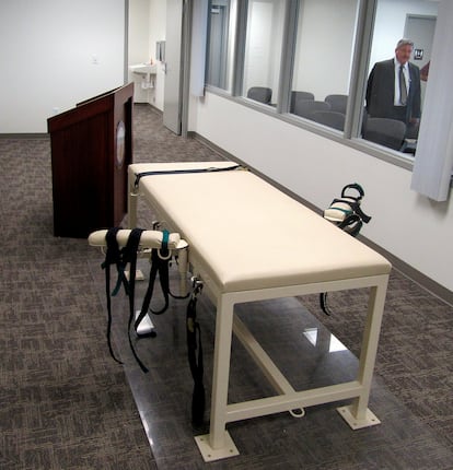 The execution chamber at the Idaho Maximum Security Institution