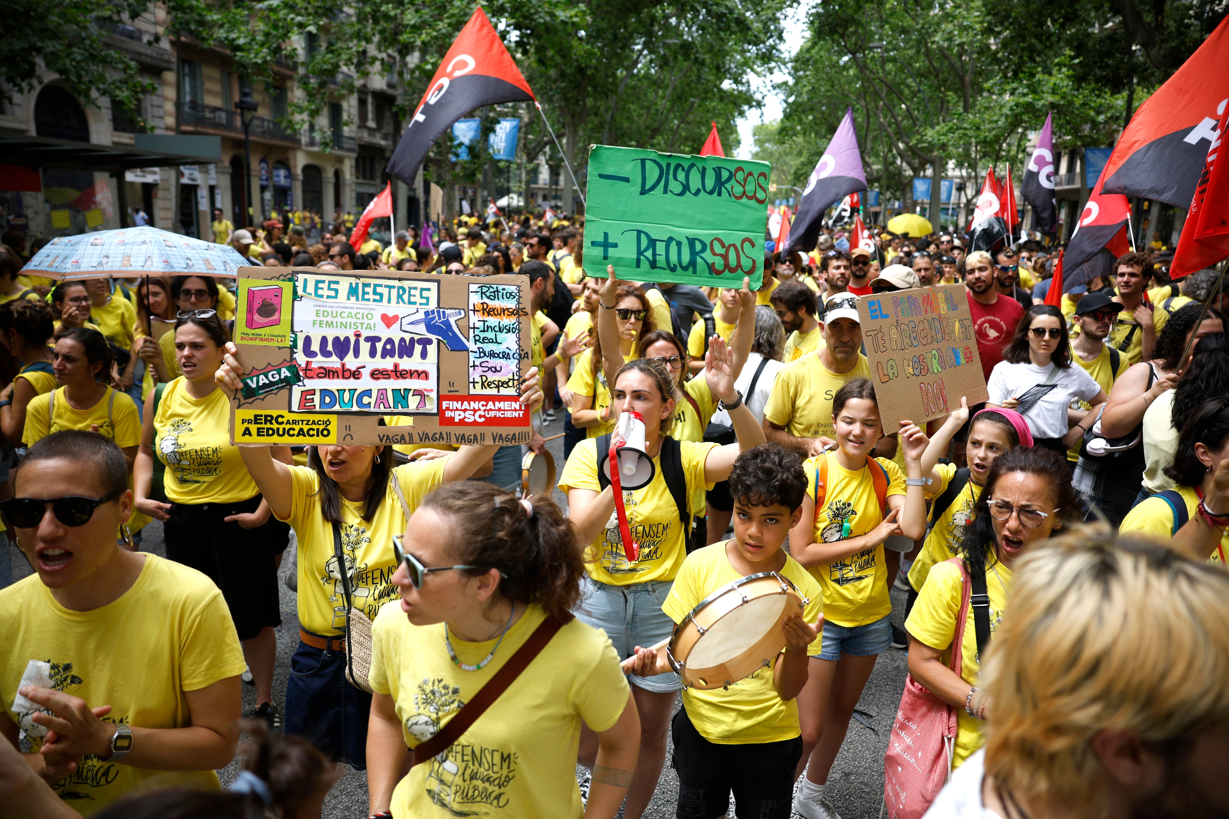 Los docentes advierten de que las protestas paralizarán las escuelas el próximo curso