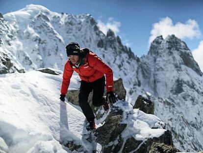 Kilian Jornet, durante una de las carreras de monta&ntilde;a, en Chamonix.