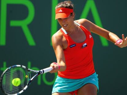 Muguruza en el torneo de Miami.