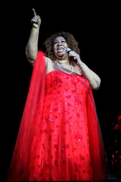 Aretha Franklin, en un concierto en marzo de 2010.