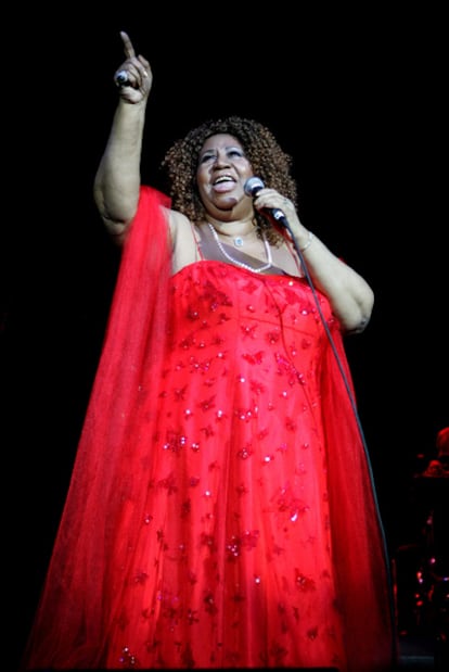 Aretha Franklin, en un concierto en marzo de 2010.