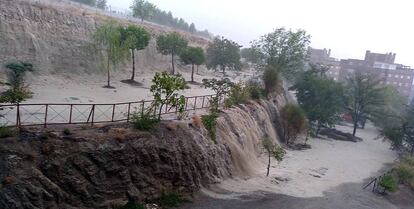 Captura de vídeo de la fuerte tormenta en Rivas Vaciamadrid.