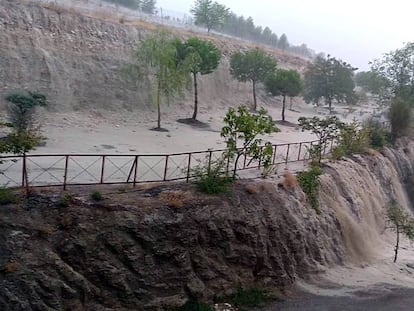 Captura de vídeo de la fuerte tormenta en Rivas Vaciamadrid.