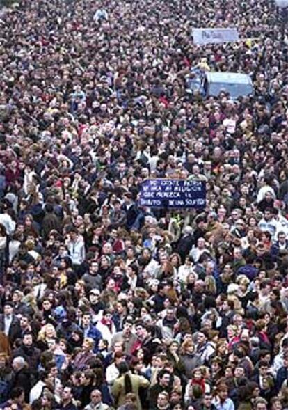 Un momento de la manifestación de Valencia.