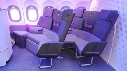 Modelo de asiento corrido de Airbus.