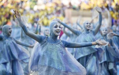 Cerimônia de abertura do Mundial em São Paulo.