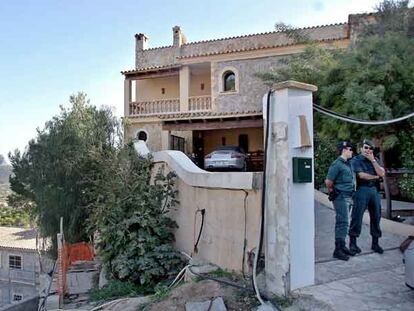 La casa de Eugenio Hidalgo, alcalde de Andratx, con la ampliación abajo que estaba construyéndose.