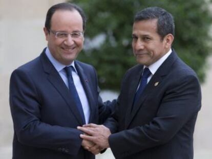 Hollande y Humala, el miércoles en Francia.