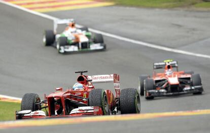 Fernando Alonso, durante la clasificación.