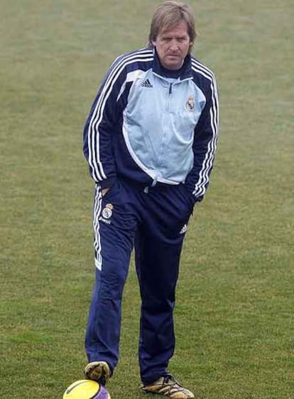 Schuster, durante un entrenamiento del Madrid.