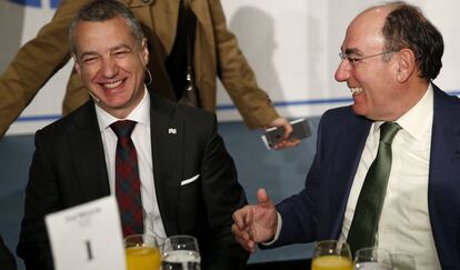 El lehendakari junto al presidente de Iberdrola, Ignacio S&aacute;nchez Gal&aacute;n, en Madrid