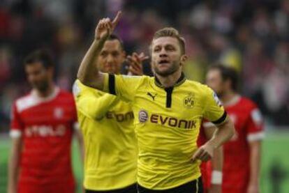 Blaszczykowski celebra el segundo gol del Dortmund.