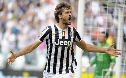 Llorente celebra su gol contra el Hellas Verona.