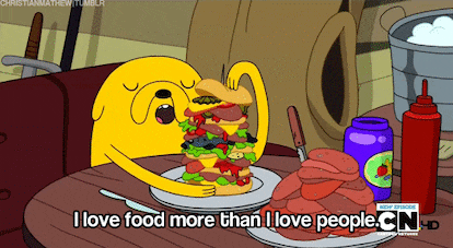 "Me gusta más la comida que la gente".