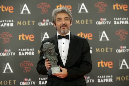 Ricardo Darín, con su Goya a mejor actor protagonista.