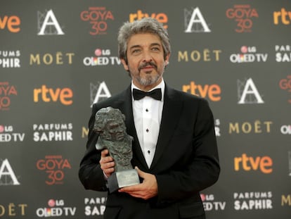 Ricardo Darín, con su Goya a mejor actor protagonista.